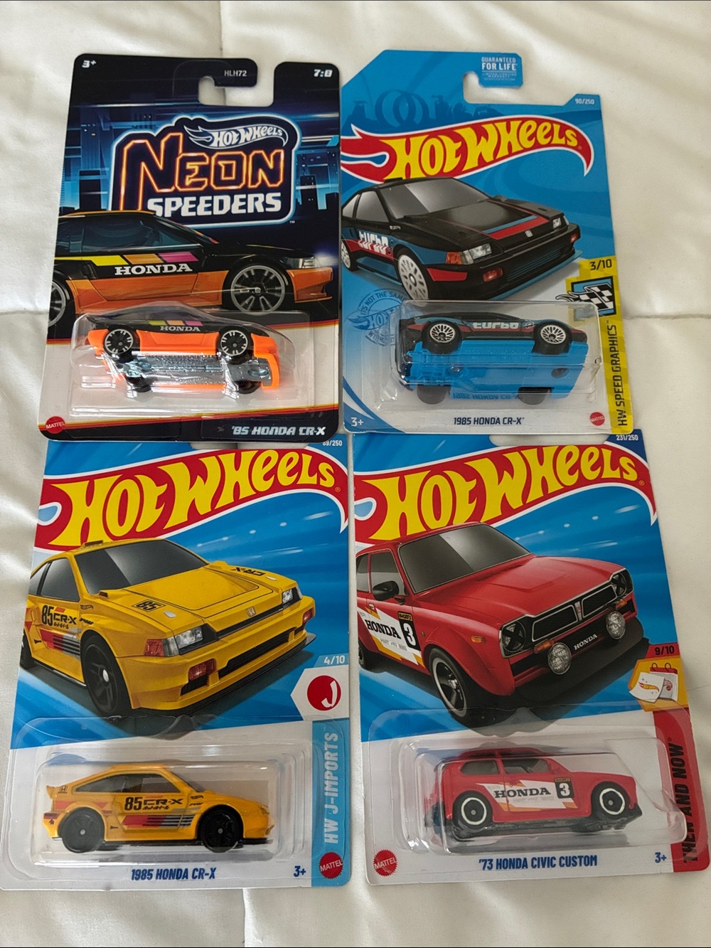 Honda Car Bundle - Assorted Blue, Orange, Yellow, Red